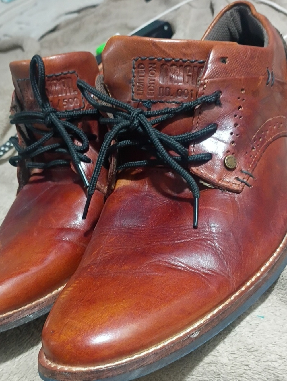 BullBoxer Men's Brown Leather Derby Shoes — Classic Lace-Up Style